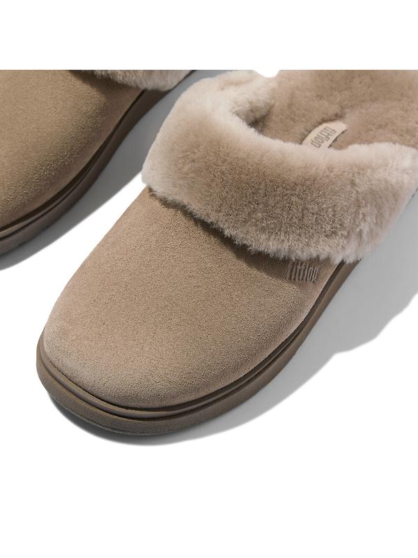 FitFlop Women's GEN-FF Shearling Suede Slippers - Taupe Image 6