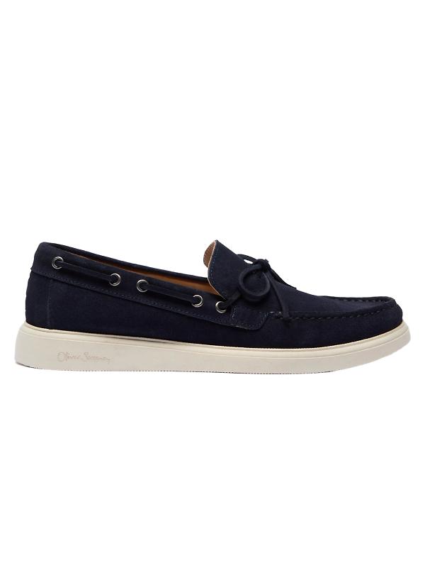Oliver Sweeney Men's Girona Calf Suede Boat Shoes - Navy Product Image