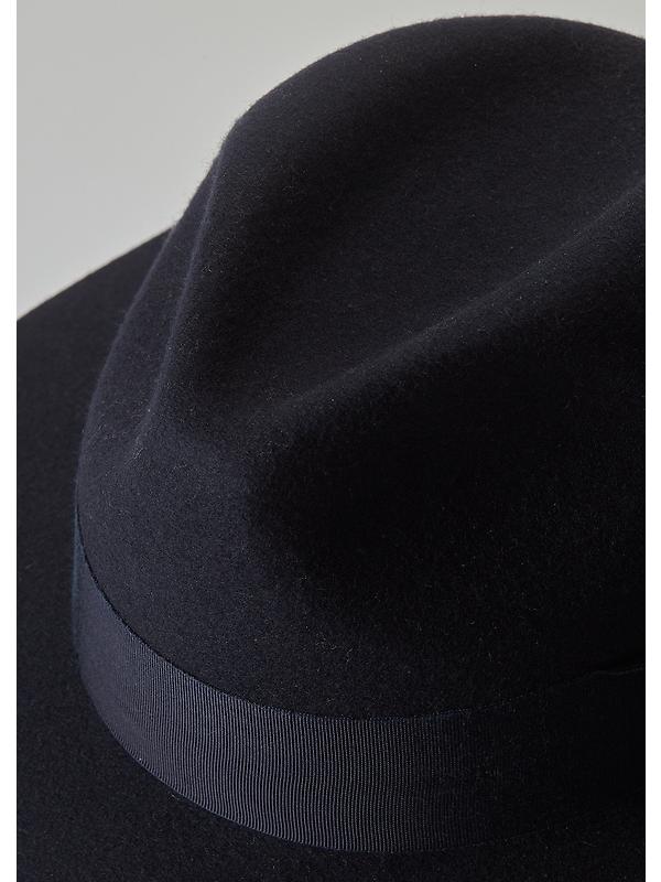 Holland Cooper Trilby Hat Spot Feather - Ink Navy Image 8