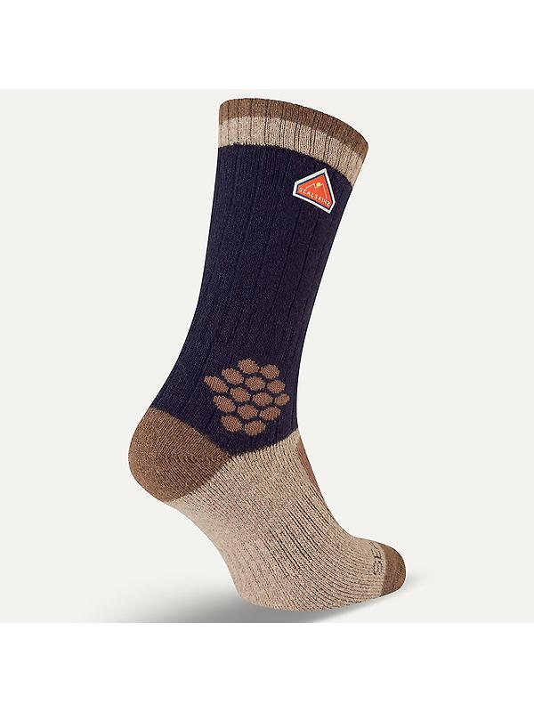 Sealskinz Gresham Recycled Wool Mid Colour Block Hiking Socks - Blue Image 3