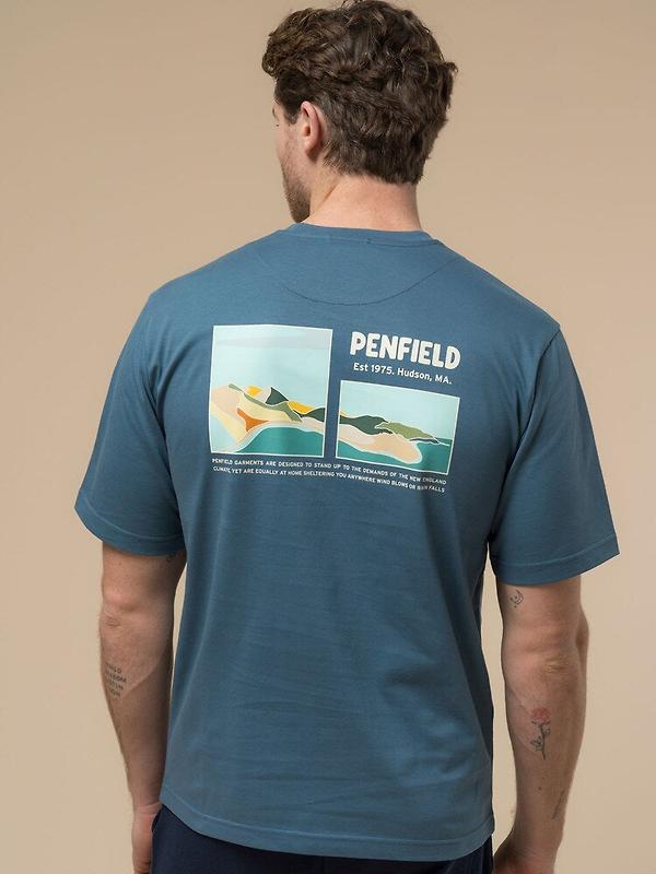 Penfield Men's Block Landscape Graphic T-Shirt - Blue Image 2