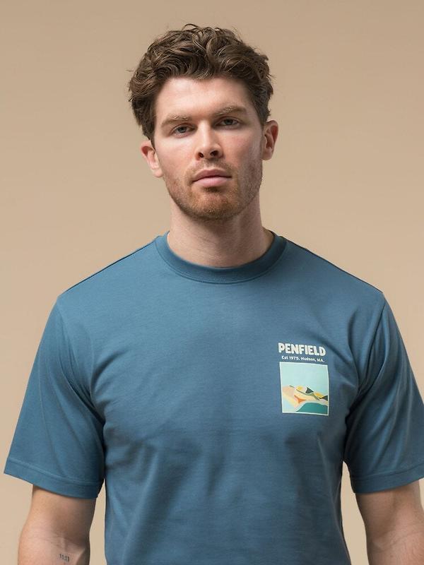 Penfield Men's Block Landscape Graphic T-Shirt - Blue Image 4