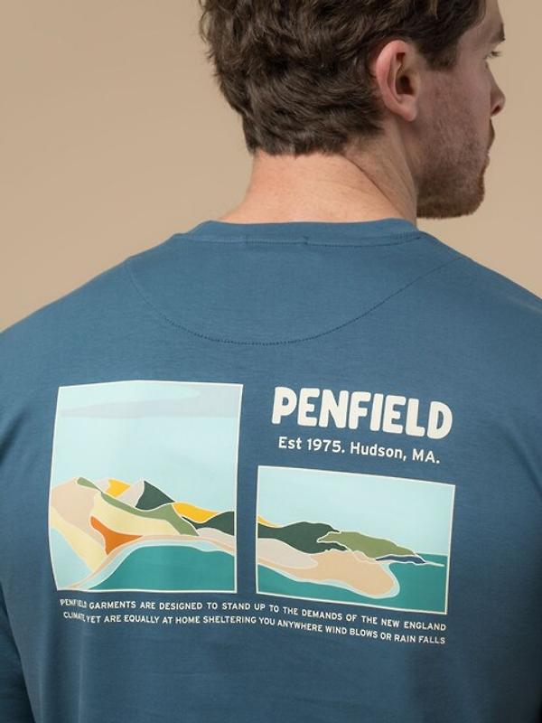 Penfield Men's Block Landscape Graphic T-Shirt - Blue Image 6
