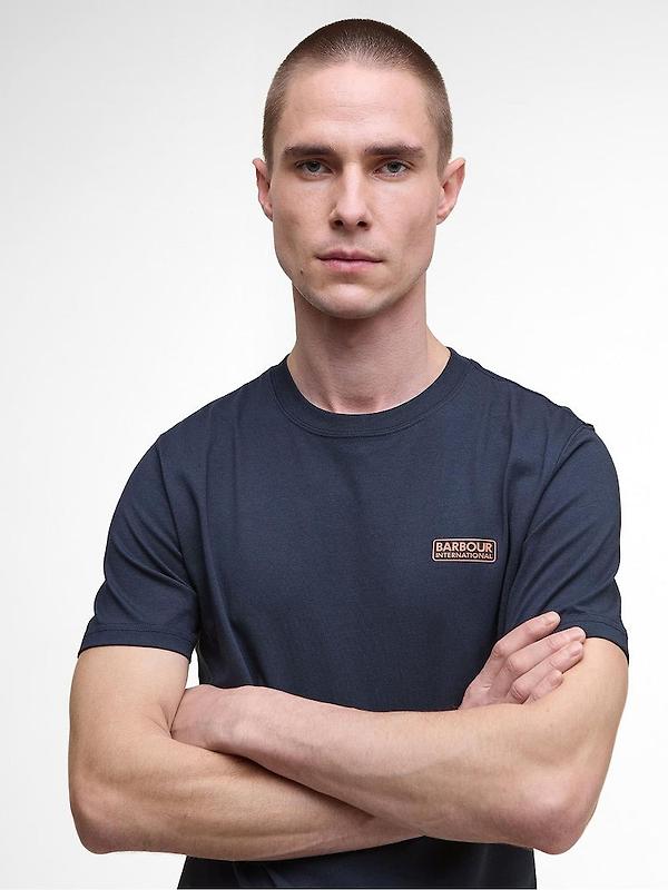 Barbour International Men's Small Logo T-Shirt - Dark Navy Image 5