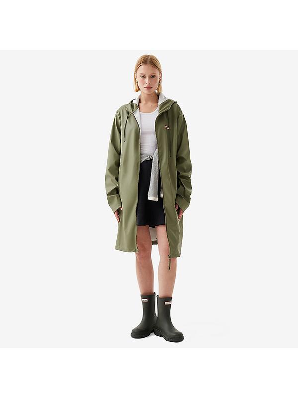 Hunter Unisex Downpour Andrea Pu Rain Coat - Deep Lichen Green Image 3