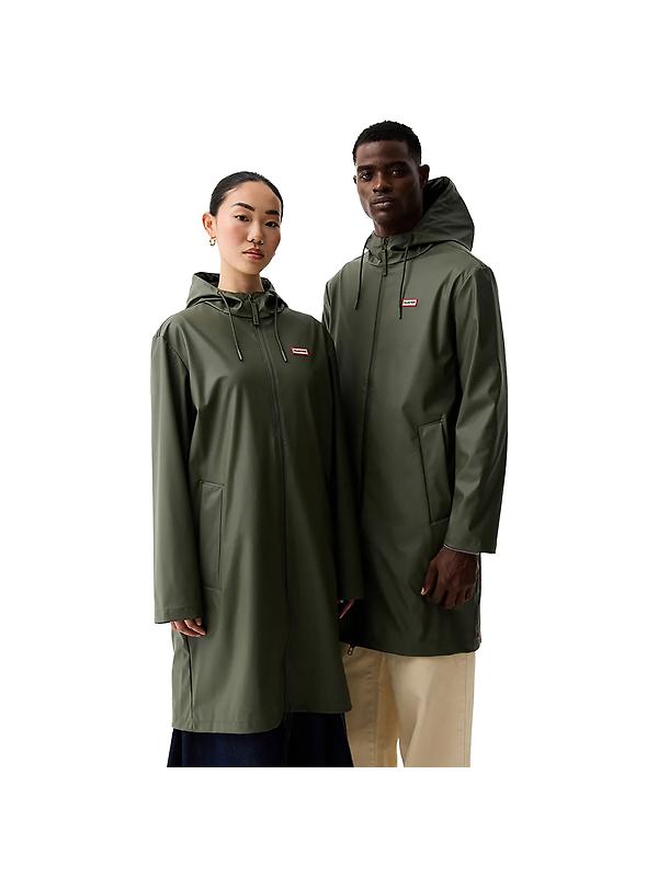 Hunter Unisex Downpour Andrea Pu Rain Coat - Kambaba Green Image 1