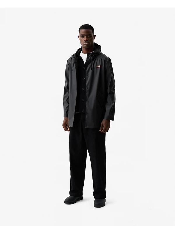 Hunter Unisex Downpour Jo Pu Rain Parka - Black Image 5