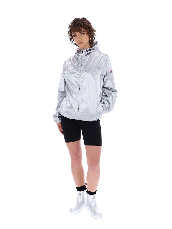 Hunter Unisex Metallic Packable Jacket - Silver Image 11