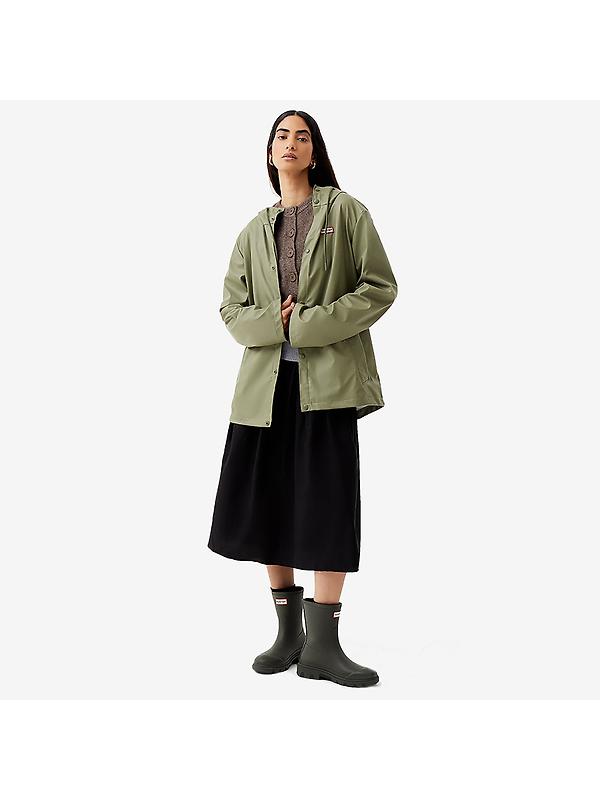 Hunter Unisex Downpour Izzy Pu Hooded Jacket - Deep Lichen Green Image 3