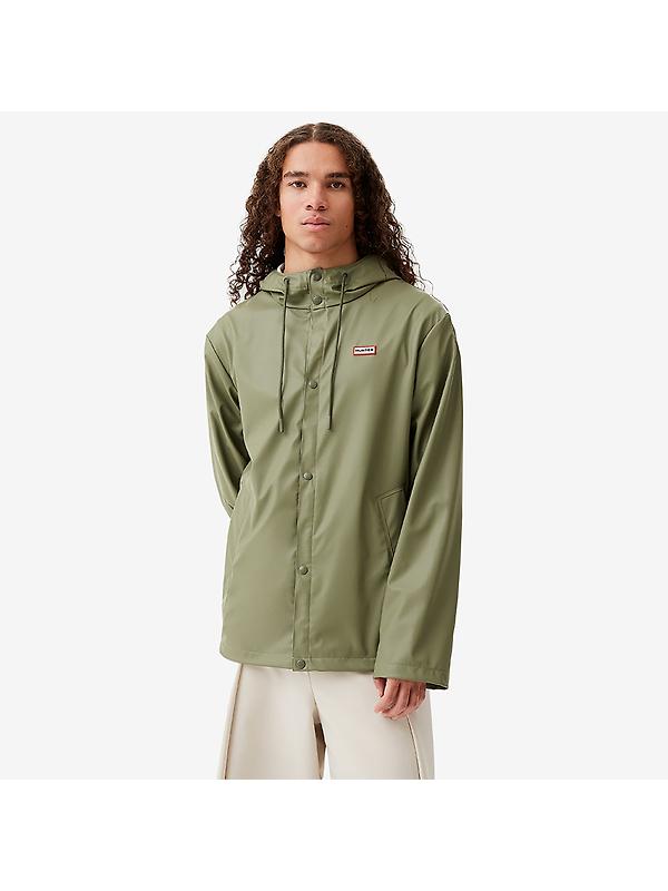 Hunter Unisex Downpour Izzy Pu Hooded Jacket - Deep Lichen Green Image 2