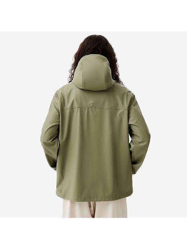 Hunter Unisex Downpour Izzy Pu Hooded Jacket - Deep Lichen Green Image 4