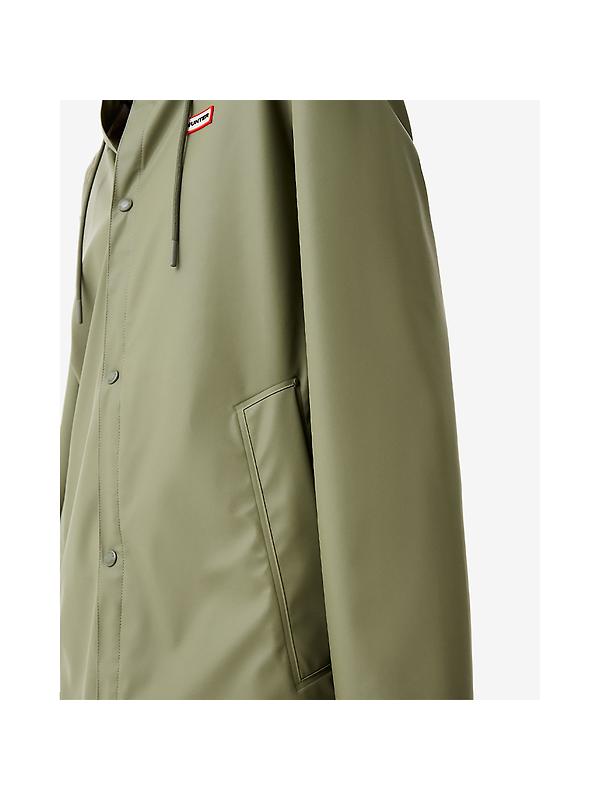 Hunter Unisex Downpour Izzy Pu Hooded Jacket - Deep Lichen Green Image 5