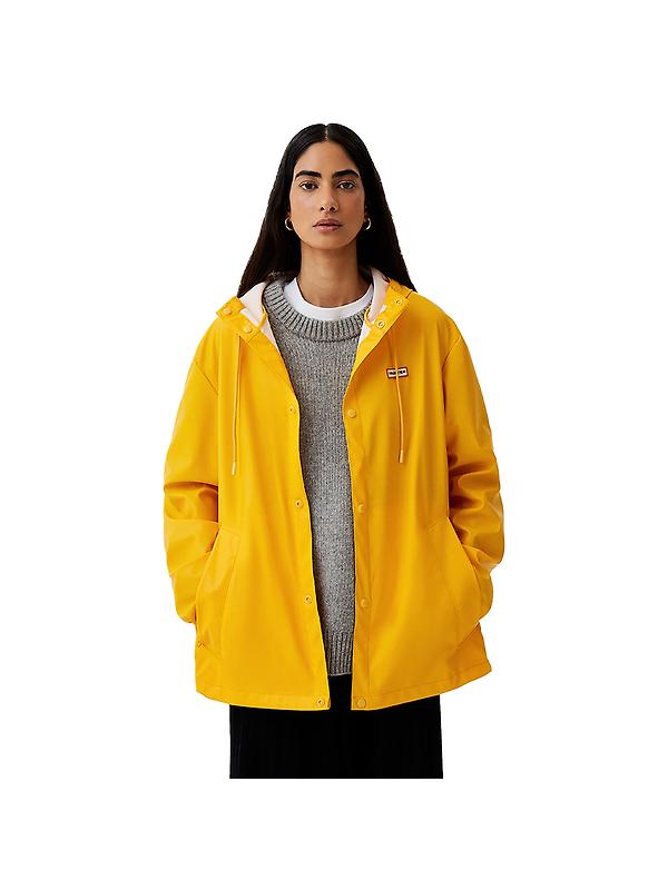 Hunter Unisex Downpour Izzy Pu Hooded Jacket - Gold Fusion Image 1