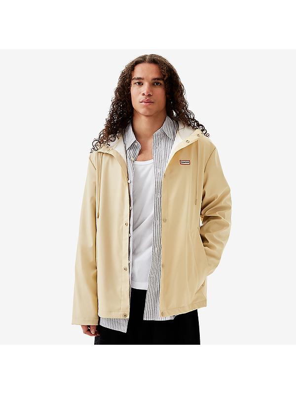 Hunter Unisex Downpour Izzy Pu Hooded Jacket - Gravel Image 2
