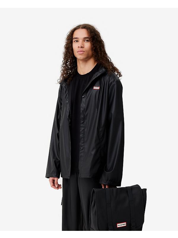 Hunter Unisex Downpour Izzy Pu Hooded Jacket - Black Image 14