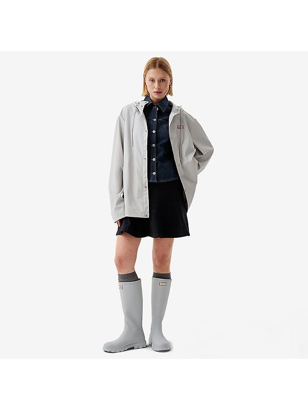 Hunter Unisex Downpour Izzy Pu Hooded Jacket - Microchip Image 3