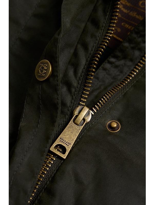 Holland Cooper Women's Classic Waxed Jacket - Dark Olive Image 10