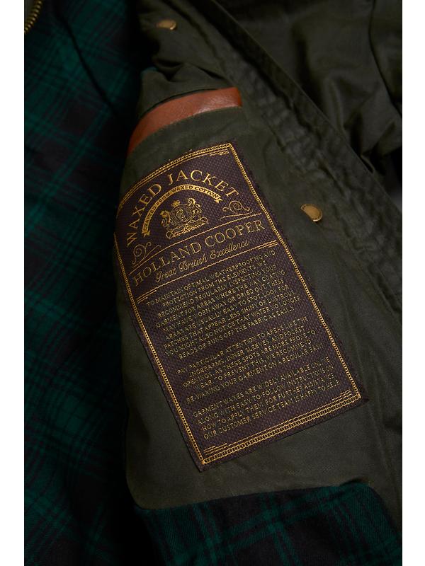 Holland Cooper Women's Classic Waxed Jacket - Dark Olive Image 11