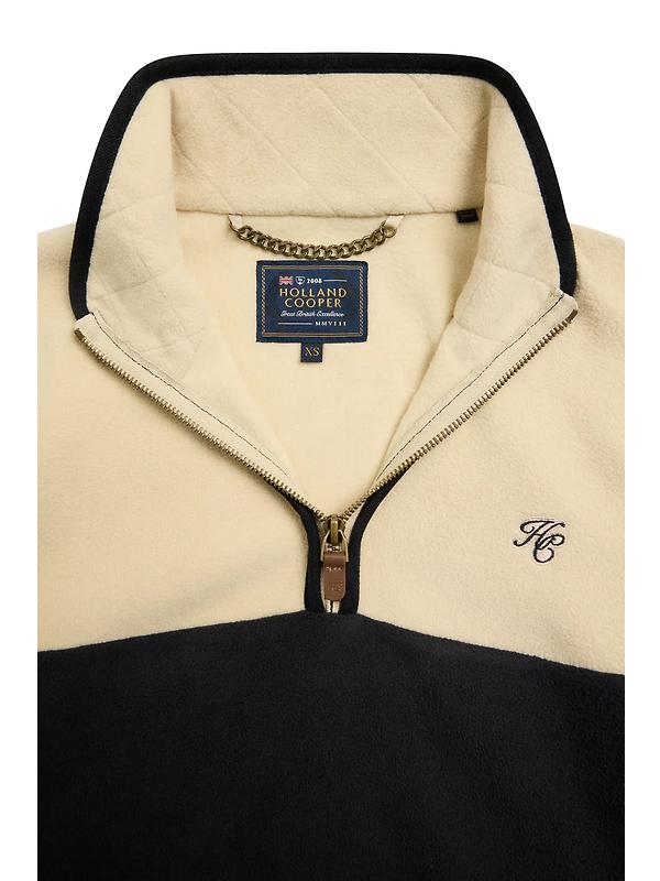 Holland Cooper Women's Country Quarter Zip Jacket - Ecru Navy Image 7