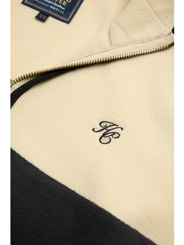 Holland Cooper Women's Country Quarter Zip Jacket - Ecru Navy Image 8