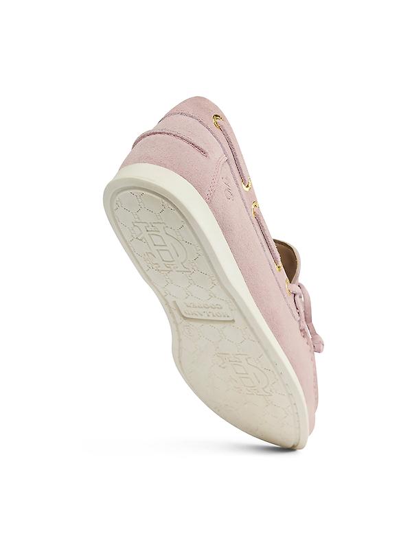Holland Cooper Women's Deck Shoes - Blush Suede Image 8