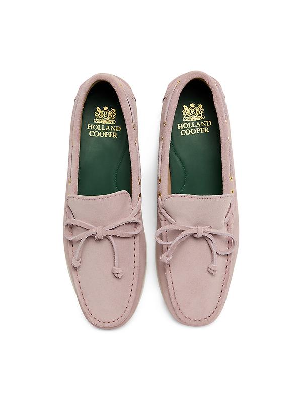 Holland Cooper Women's Deck Shoes - Blush Suede Image 5