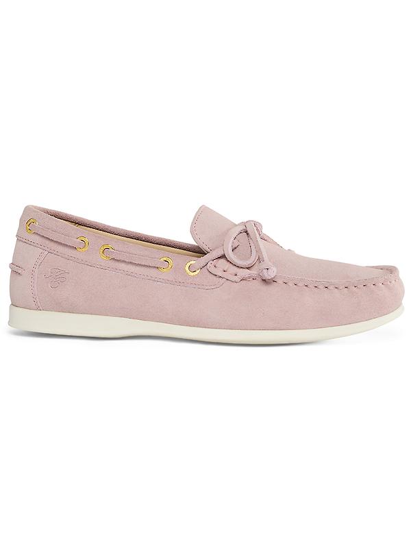 Holland Cooper Women's Deck Shoes - Blush Suede Image 1