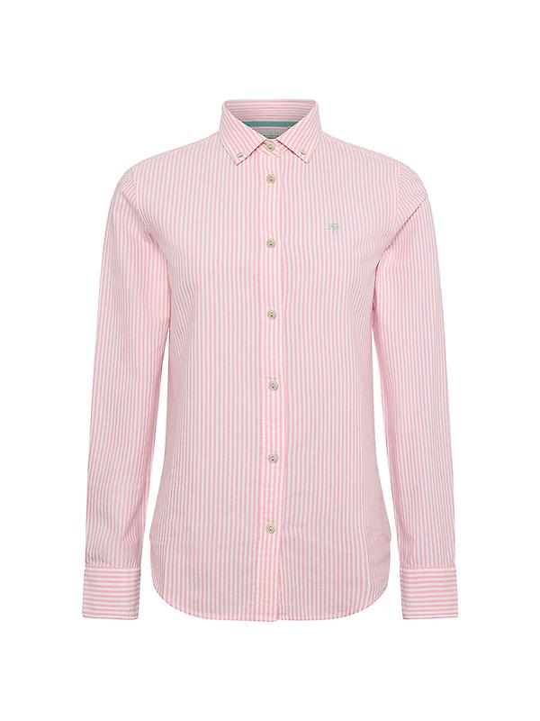 Holland Cooper Women's Oxford Shirt - City Pink Stripe Image 1