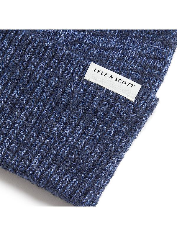 Lyle & Scott Men's Multi Marl Beanie - Dark Navy Marl Image 3