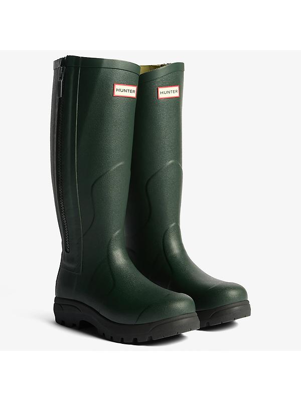 Hunter Unisex Balmoral MkII Full Zip Boots - Dark Olive/Black Image 2