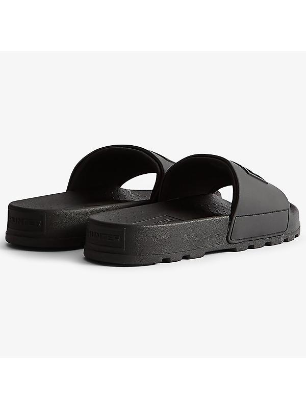 Hunter Unisex Core Embossed Silicone Logo Sliders - Black Image 3