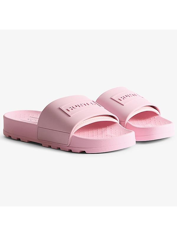 Hunter Unisex Core Embossed Silicone Logo Sliders - Parfait Pink Image 2