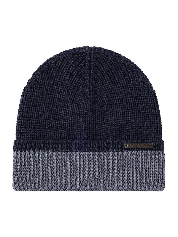 Hackett Men's Merino Beanie - Midnight Blue Image 1