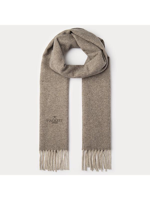 Hackett Men's Cashmere-Wool Twill Scarf - Camel Image 1