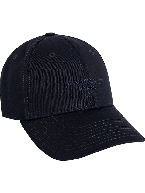 Hackett Men's Tonal Branded Cotton Cap - Midnight Blue Image 1