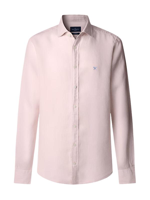 Product image of Hackett Men's Tailored Fit Linen Kent Shirt - Summer Pink
