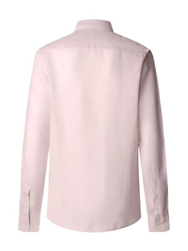 Hackett Men's Tailored Fit Linen Kent Shirt - Summer Pink Image 2