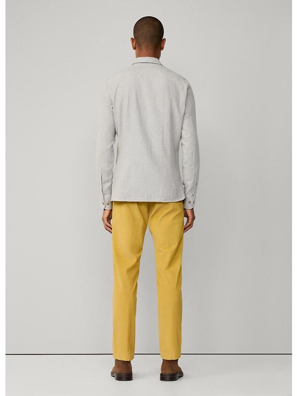 Hacket Men's Brushed Herringbone Shirt - Metal Grey Image 6