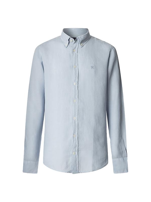 Hackett Men's Essential GMD Linen BRPT Shirt - Oxford Blue Product Image
