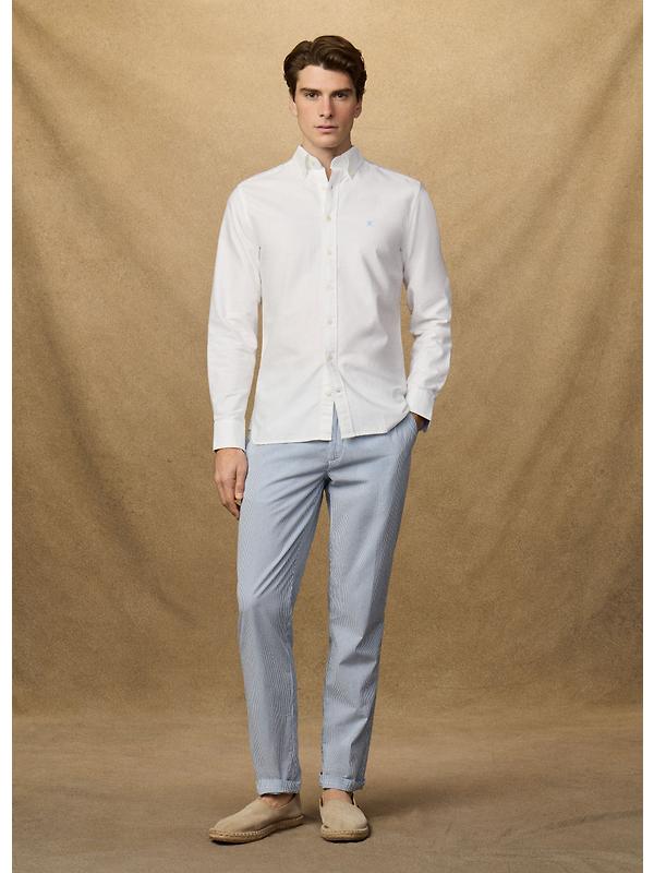 Hackett Men's Heritage Oxford Shirt - Optic White Image 8