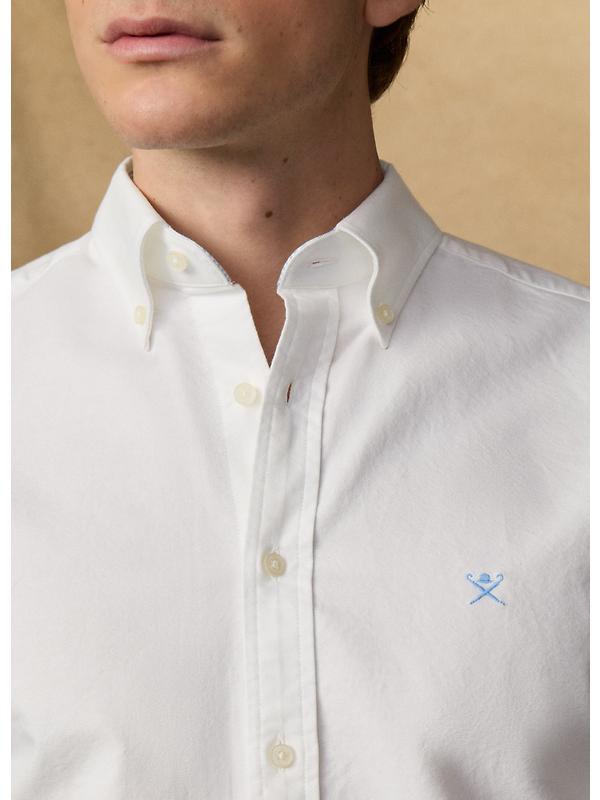 Hackett Men's Heritage Oxford Shirt - Optic White Image 9