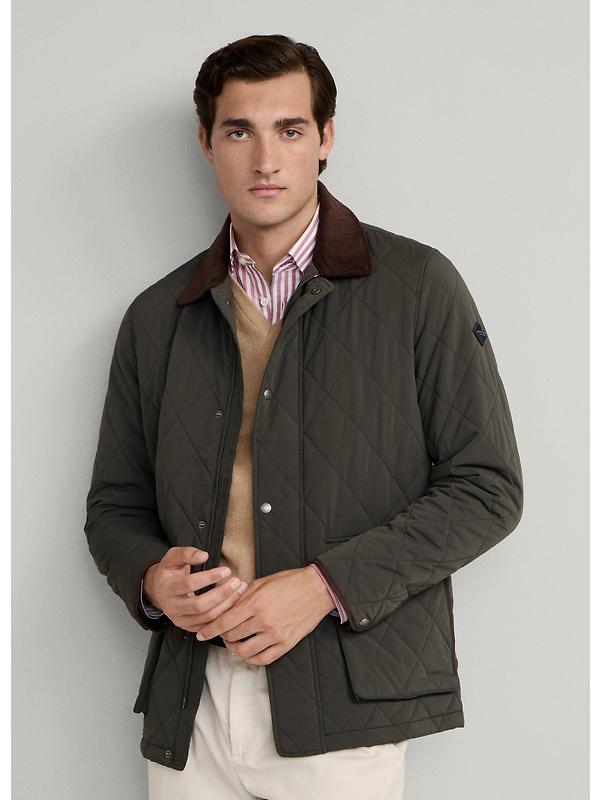 Hackett Men's Quilted Jacket - Deep Green Image 2