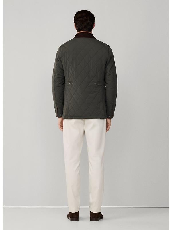Hackett Men's Quilted Jacket - Deep Green Image 7