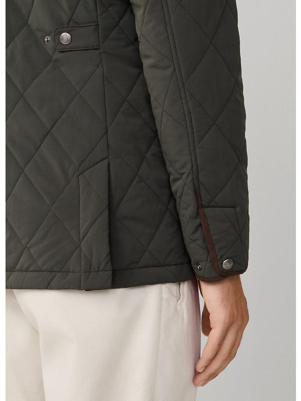 Hackett Men's Quilted Jacket - Deep Green Image 8