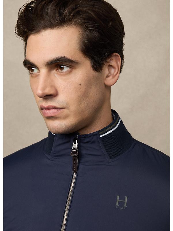 Hackett Men's Heritage Logo Blouson Jacket - Midnight Blue Image 4
