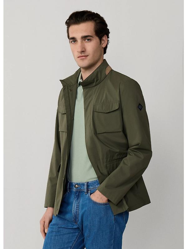 Hackett Men's Tech Velo Jacket - Army Green Image 6