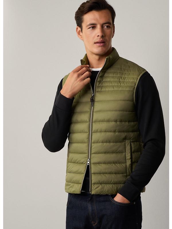 Hackett Men's Ultra Lightweight Gilet - Combat Green Image 3
