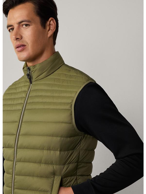 Hackett Men's Ultra Lightweight Gilet - Combat Green Image 4