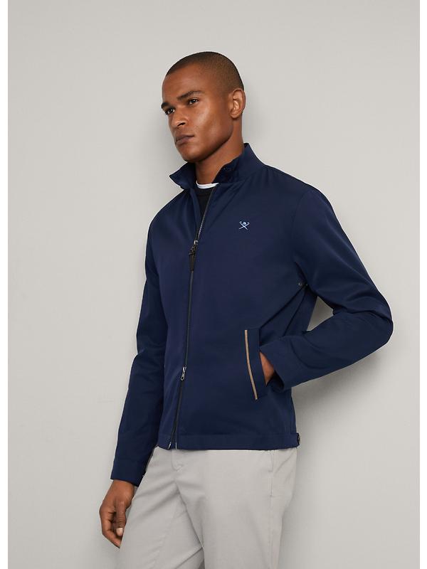 Hackett Men's Cotton Harrington Jacket - Ink Blue Image 3