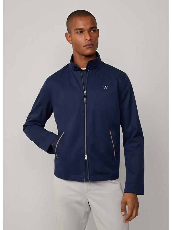 Hackett Men's Cotton Harrington Jacket - Ink Blue Image 8